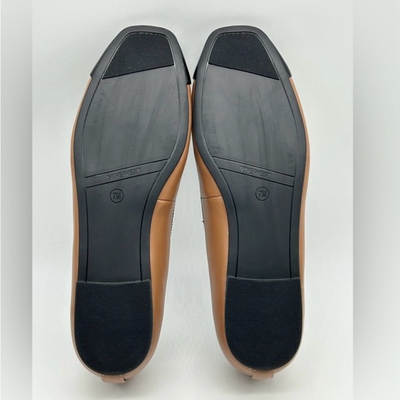 Nine West Teland3 Flats Two-Tone Pecan & Black Cap Toe Ballet Flats Size 7 NIB - Picture 9 of 12